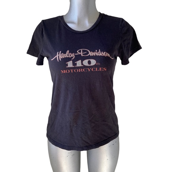Harley-Davidson Tops - Harley Davidson Womens T Shirt Midland-Odesa Texas Biker T Black Sz Large Fitted